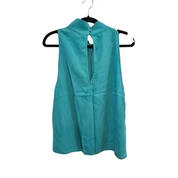 Free People Teal Sleeveless Top Size M Preloved - Picture 6 of 11